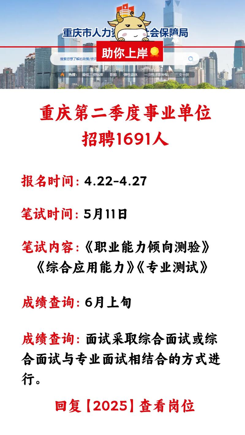 重庆2025下半年事业单位招聘何时启动？-图3