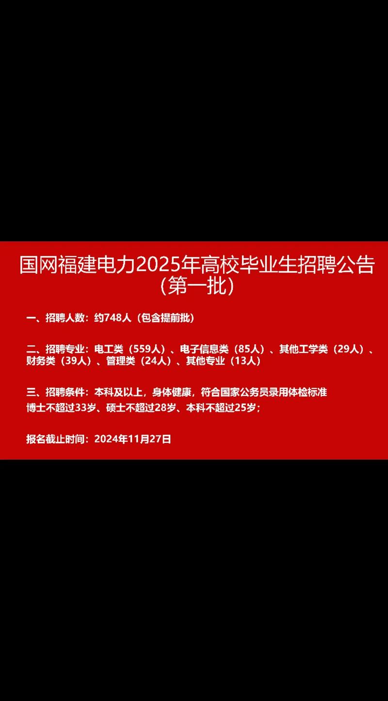 福建电网2025校招何时启动?招哪些岗位?-图1 福建电网2025校招何时启动?招哪些岗位?-图1