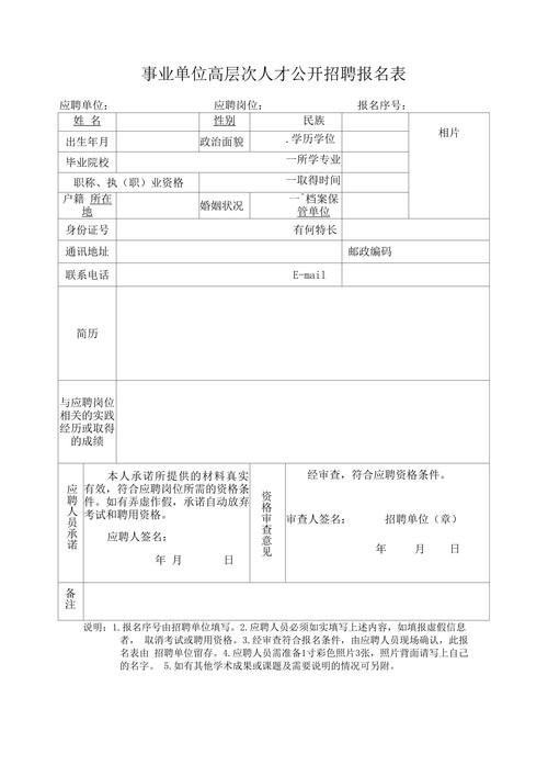 公开招聘事业单位人员报名表如何填写？-图1
