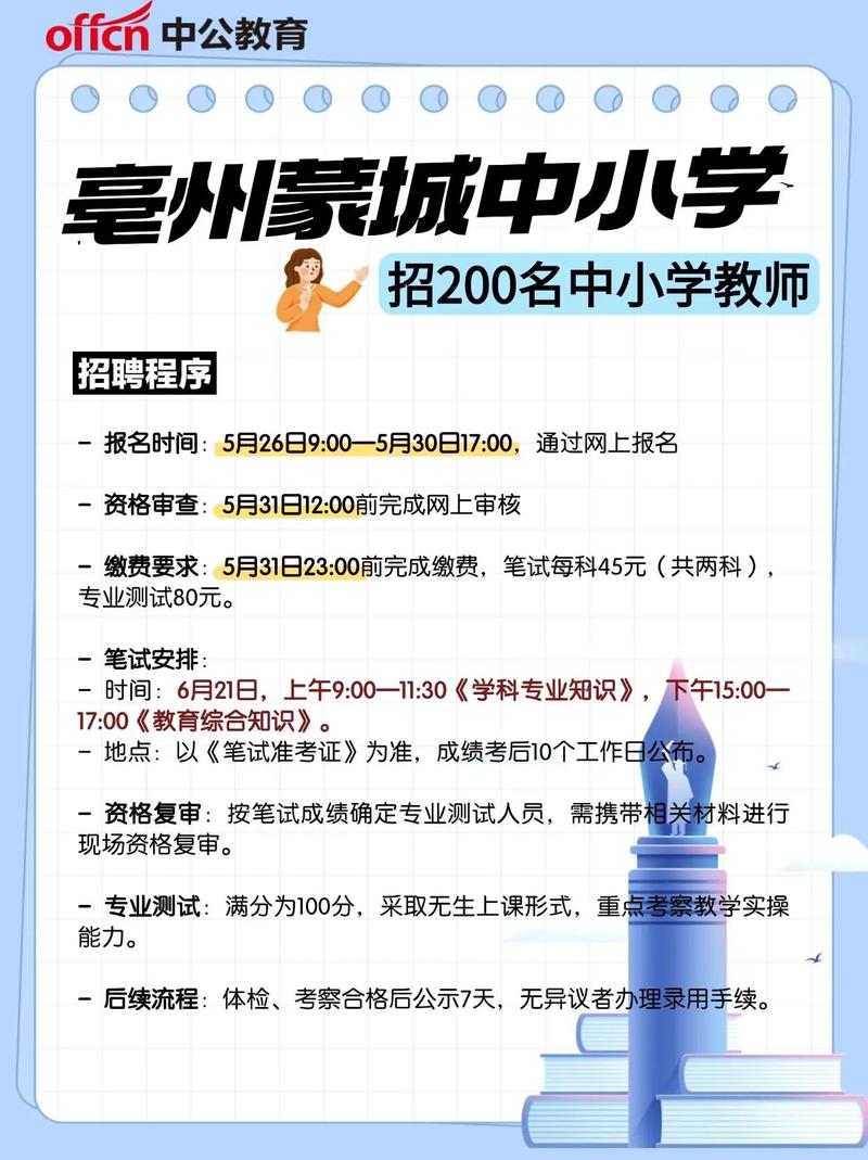 蒙城2025教师招聘何时开始报名？-图2